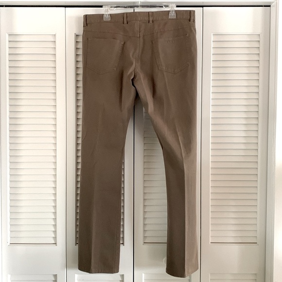 Paul & Shark Dark Taupe Five Pocket Pants Cotton Stretch Classic Fit Size 38 - Picture 3 of 12
